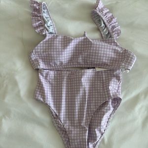 MinnowxStoney Clover Purple Gingham Two Piece